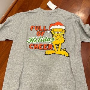 NWT Garfield T shirt - Christmas/Ugly Christmas - gray M